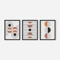 Zestaw obrazy w ramie 50x70 galeria - Geometryczne, scandi, minimalizm - rama czarna