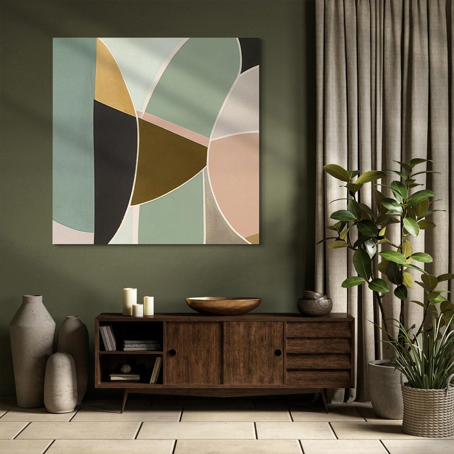 Obraz na płótnie 40x40 - Abstrakcyjne Pudry - abstrakcyjne kształty, plamy