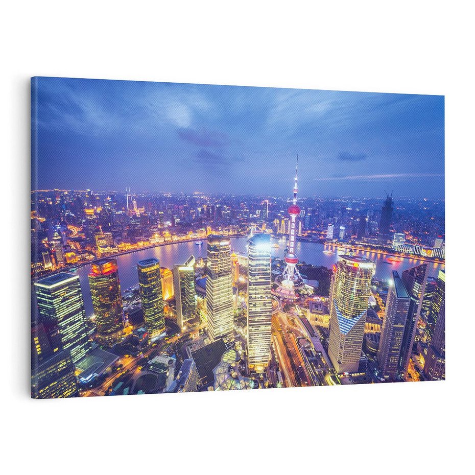 Obraz na płótnie 70x50 - Shanghai: Mocnowieżowce Azji - Shanghai, Chiny