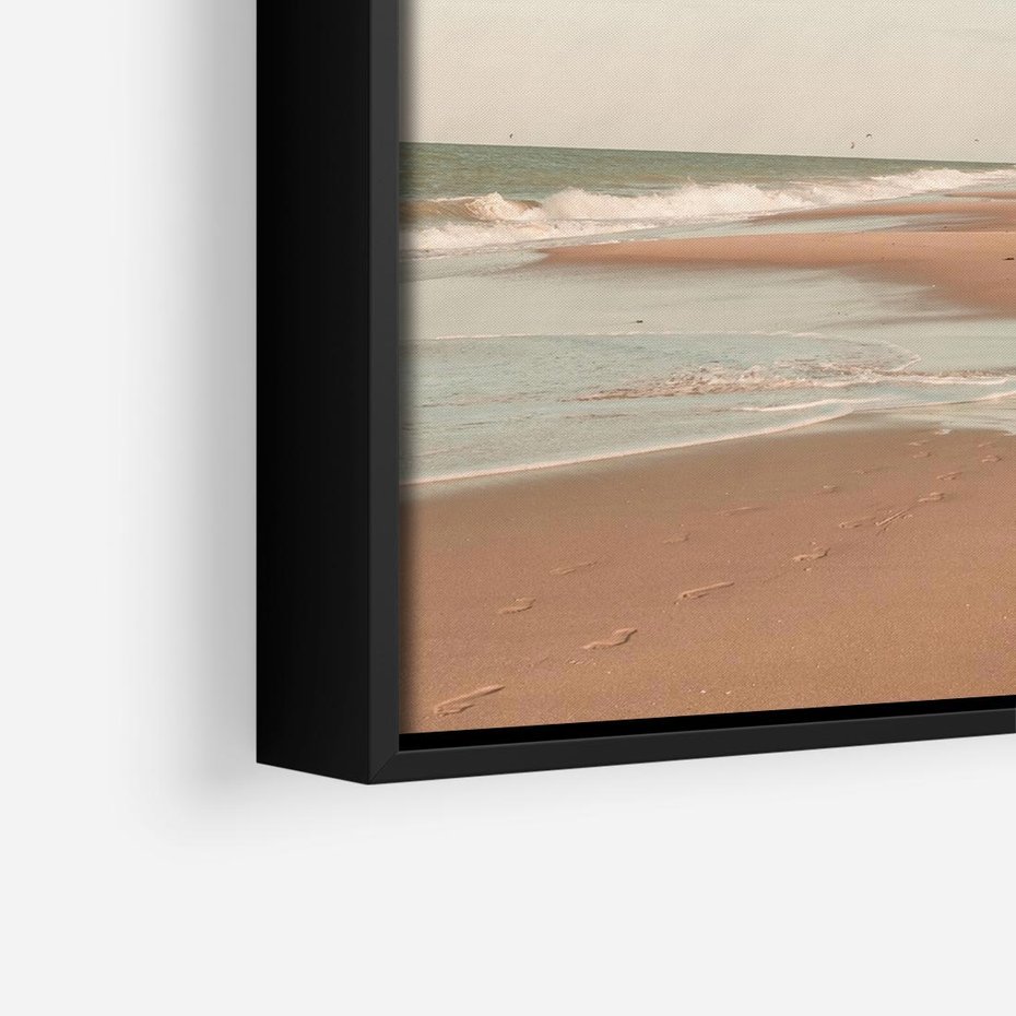 Obraz w ramie 50x50 - Ukojenie na Plaży - fotografia, rajska plaża - rama czarna