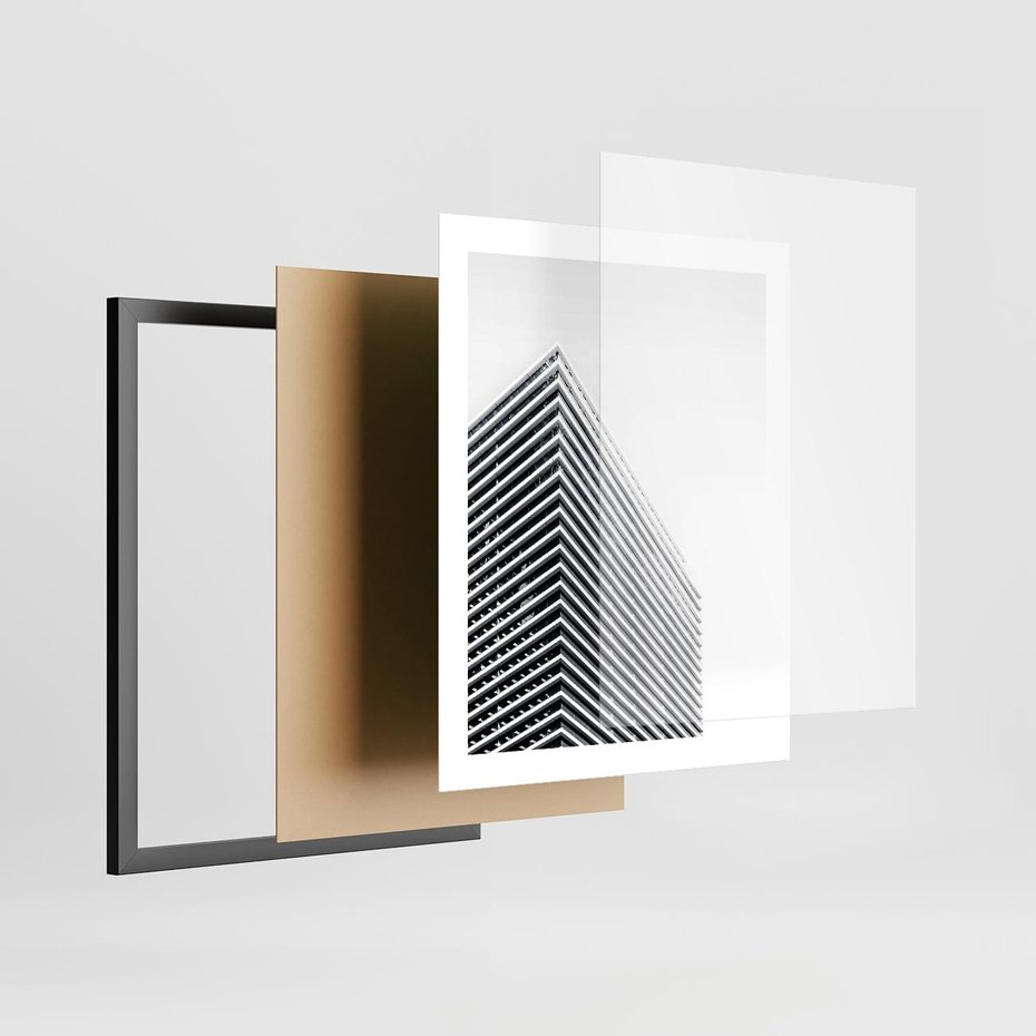 Plakat w ramie 40x50 - Wzorce Wysokości - architektura, wysoki wieżowiec - rama czarna