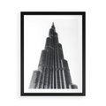 Plakat w ramie 50x70 - Wieżowiec w Monochromii - wieżowiec, architektura - rama czarna