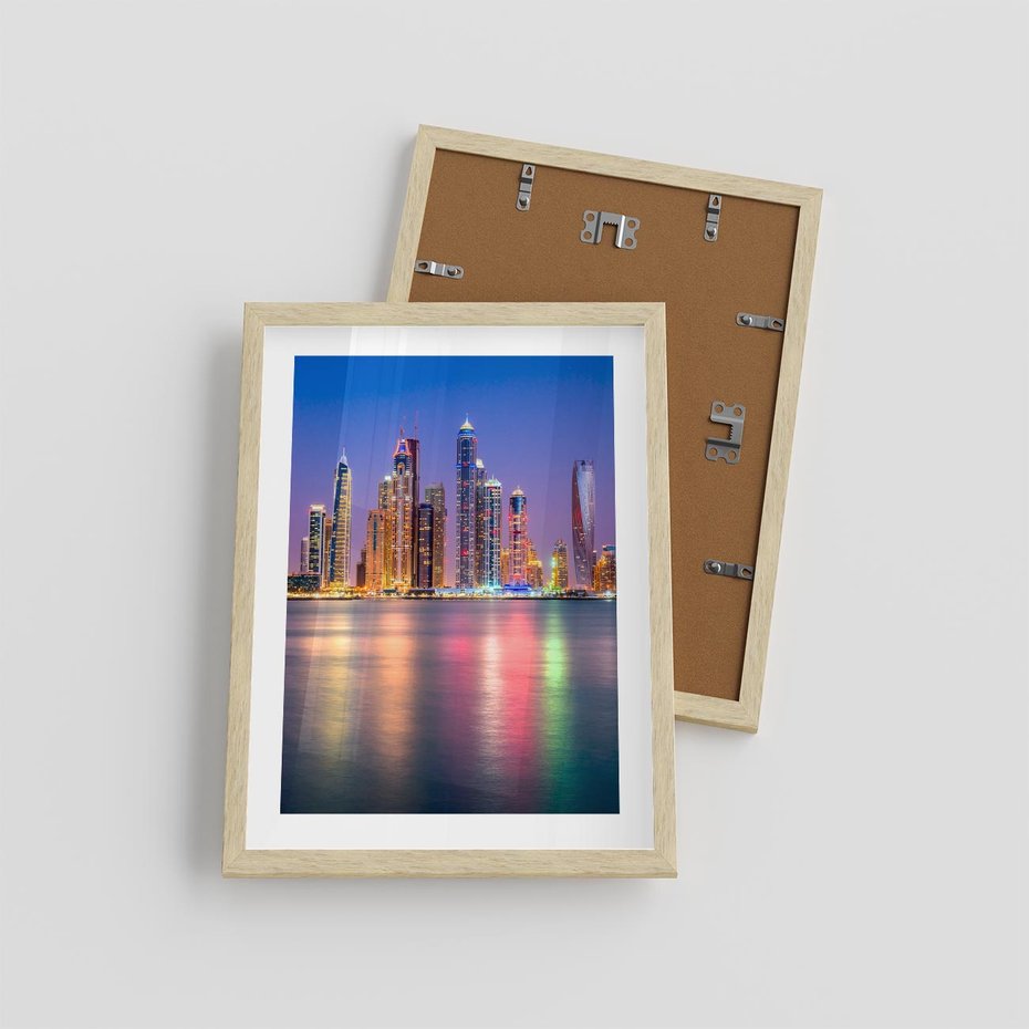 Plakat w ramie 30x40 - Nowy Jork: pulsujące miasto - Nowy Jork, miasto - rama drewno