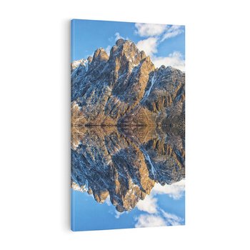 Obraz na płótnie 80x120 - Górskie odbicie jeziora - góry, jezioro