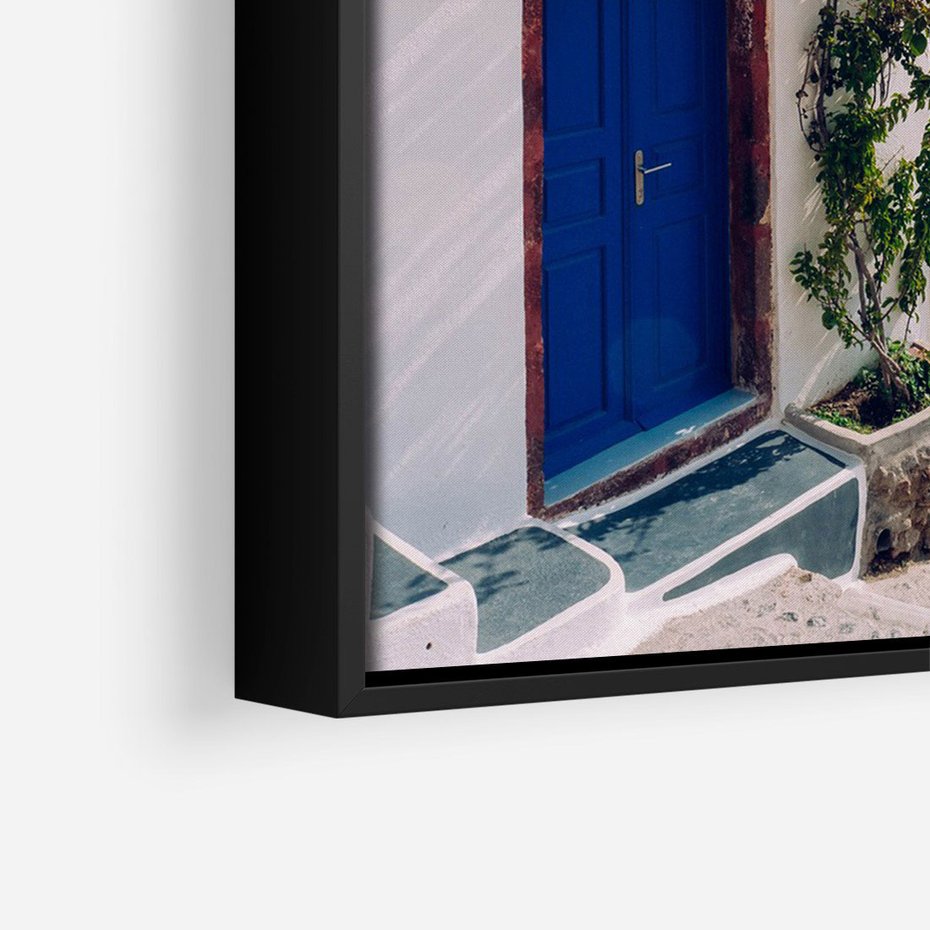 Obraz w ramie 50x70 - Urok Greckiej Wyspy - Santorini, Grecja - rama czarna