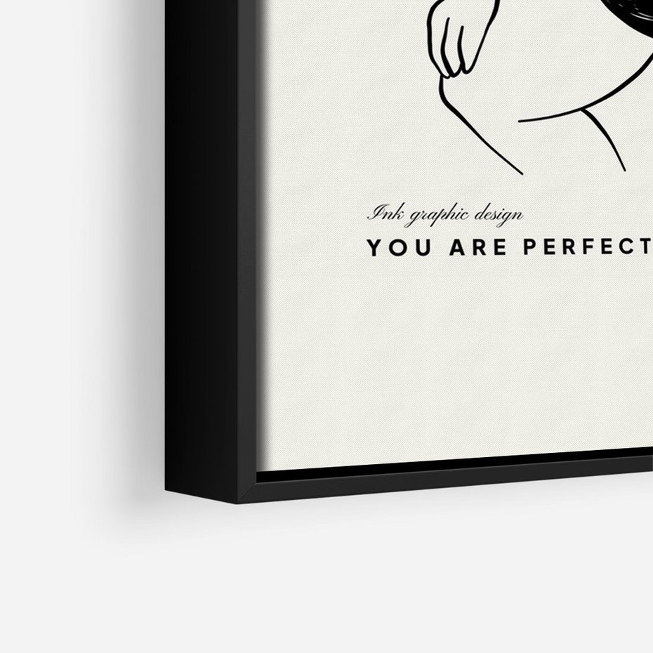 Obraz w ramie 70x100 - Wyrażenie Piękna - rysunek, sztuka nowoczesna - rama czarna