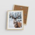 Plakat w ramie 40x50 - Jeleń na Zdjęciu pod Śniegiem - jeleń, zima - rama drewno