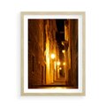 Plakat w ramie 50x70 - Miasto Pod Gwieździstym Niebem - uliczka, perspektywa - rama drewno