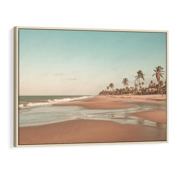 Obraz w ramie 120x80 - Ukojenie na Plaży - fotografia, rajska plaża - rama drewno