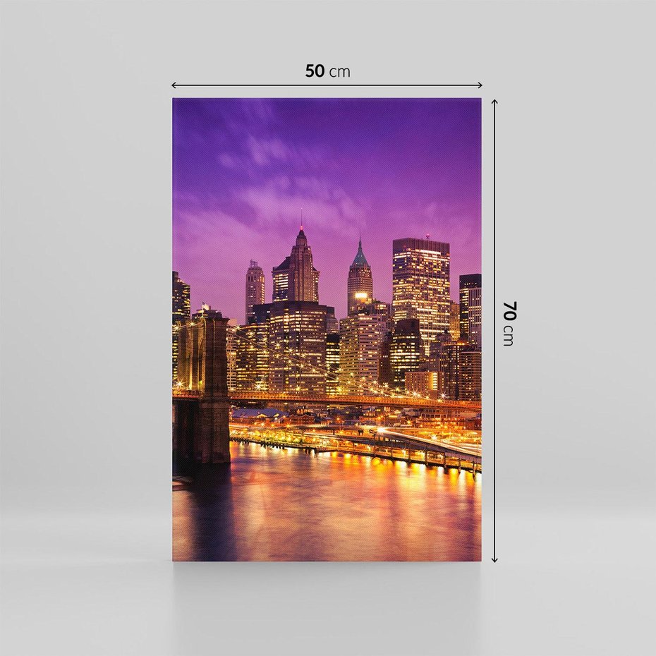 Obraz na płótnie 50x70 - Nowy Jork: miasto nieprzespanych nocy - New York, USA