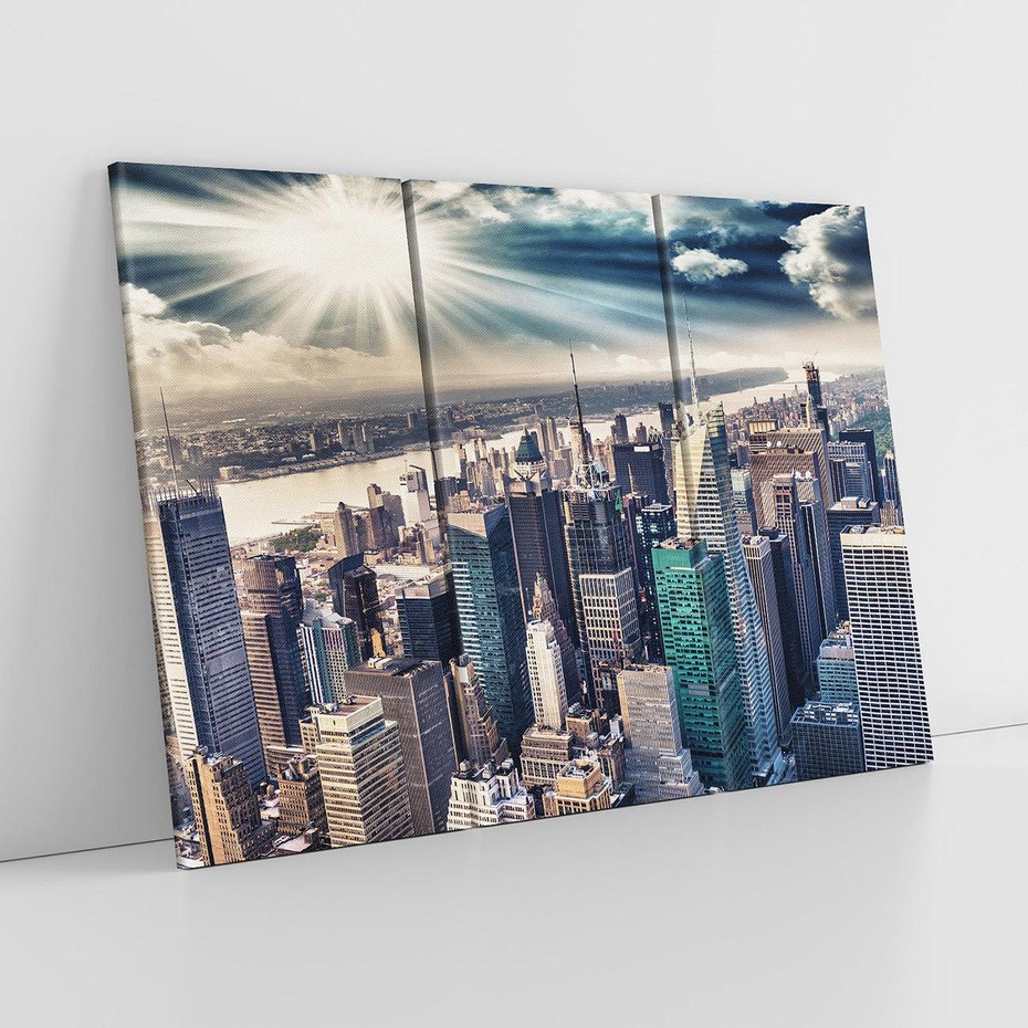 Obraz na płótnie 120x80 - Nowy York w pełnym blasku - Nowy York, miasto