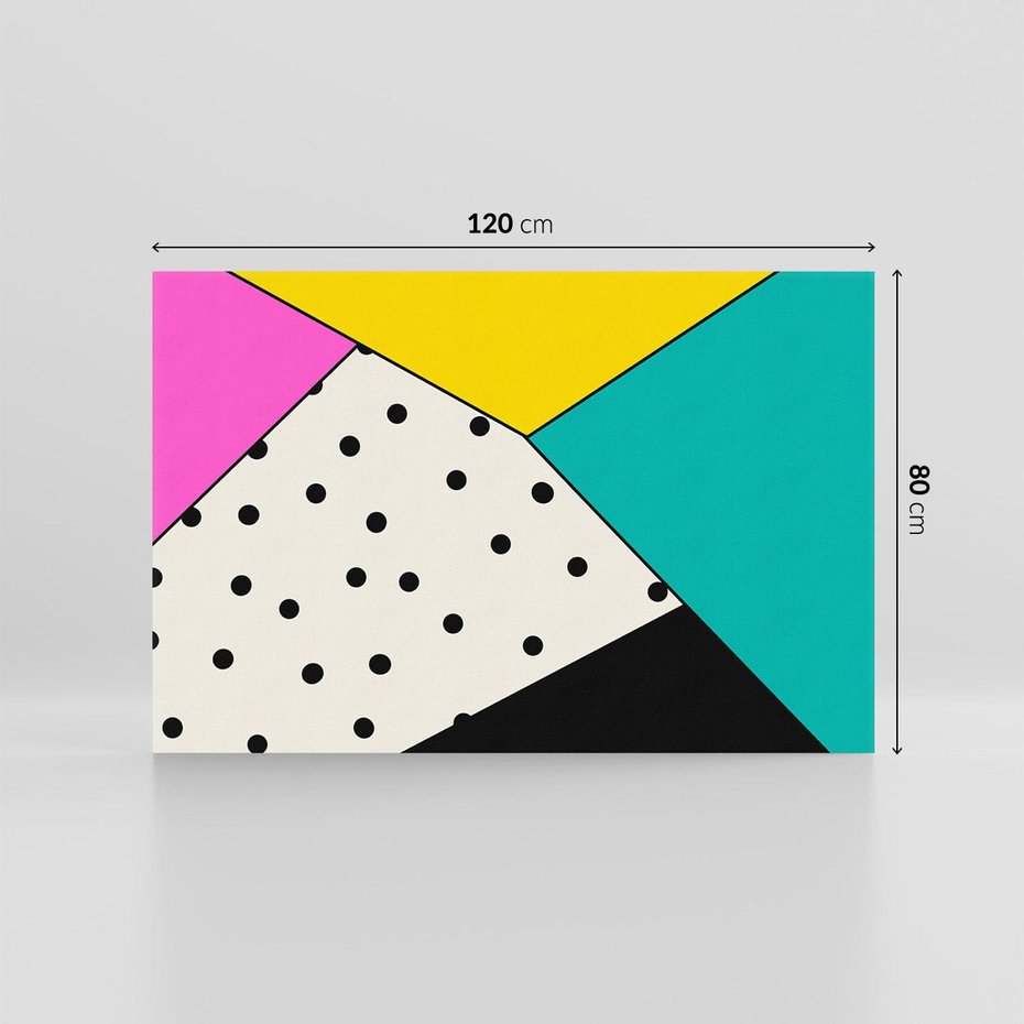 Obraz na płótnie 120x80 - Wesołe Geometryczne Kształty - geometryczne kształty, abstrakcja