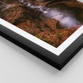 Plakat w ramie 40x50 - Barwna Harmonia - strumień, las - rama czarna