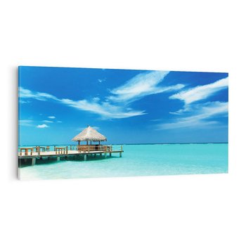 Obraz na płótnie 120x60 - Magia tropikalnego molo - tropiki, ocean