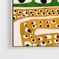 Obraz w ramie 80x80 - Mroczne Wypaczenia - abstrakcyjny obraz, dziwne kształty - rama drewno
