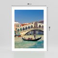 Plakat bez ramy 40x50 - Romantyczna przejażdżka gondolą w Wenecji - Wenecja, gondola