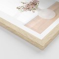 Plakat w ramie 50x70 - Kwiaty w Minimalistycznym Wazonie - kwiaty, wazon - rama drewno