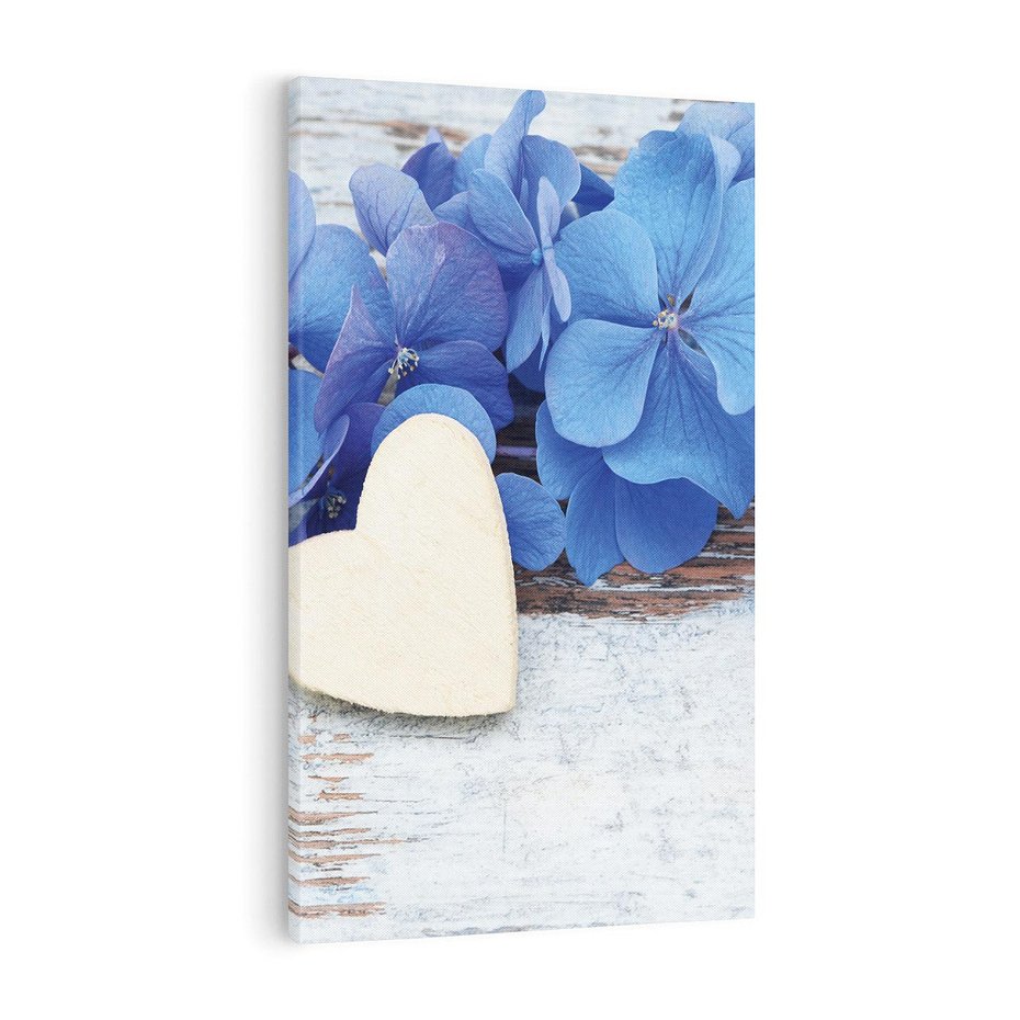 Obraz na płótnie 50x70 - Kwiatowe serce - kwiaty, serce