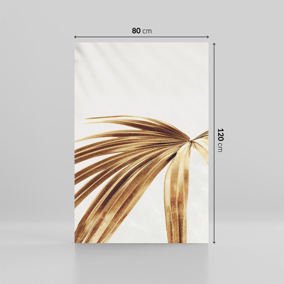 Obraz na płótnie 80x120 - Egzotyczny Blask - złote, liście