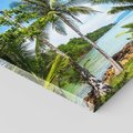 Obraz na płótnie 70x50 - Rajski wypoczynek - palmy, morze