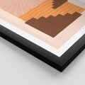Plakat w ramie 30x40 - Słoneczne Inspiracje w Stylu Boho - boho grafika, słońce - rama czarna