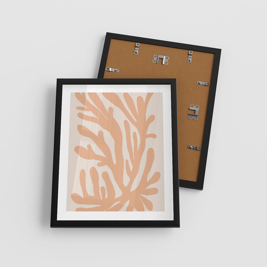 Plakat w ramie 40x50 - Rozkwitające Abstrakcje - nowoczesna sztuka, plakat modern - rama czarna