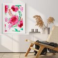 Plakat bez ramy 30x40 - Delikatna Akwarela - kwiaty, akwarela