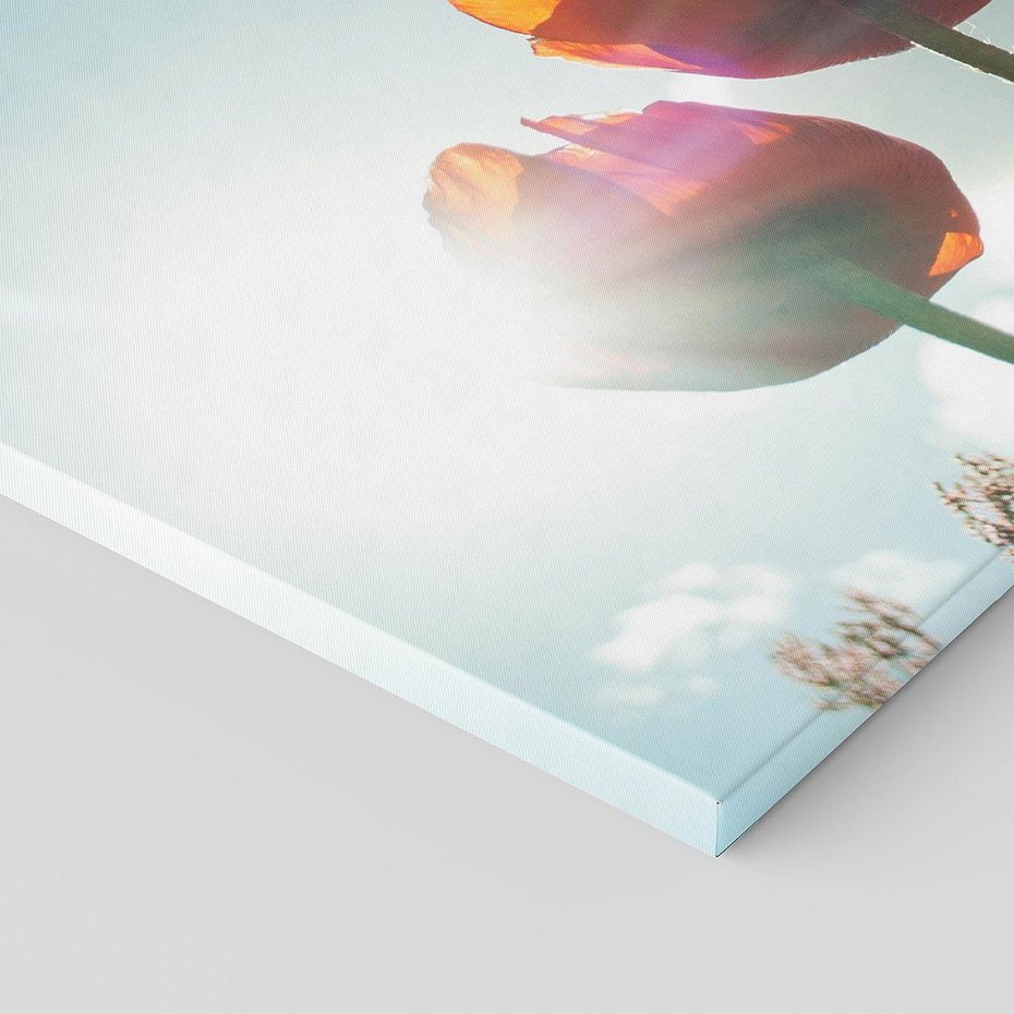 Obraz na płótnie 120x40 - Kwiaty pod niebem: piękno natury - kwiaty, niebo