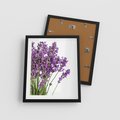 Plakat w ramie 40x50 - Pola lawendy w pełnym rozkwicie - lawenda, kwiaty - rama czarna