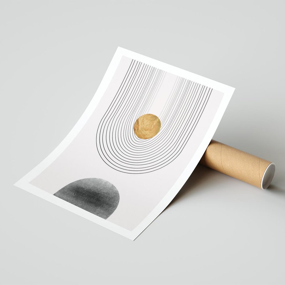 Plakat bez ramy 40x50 - Geometryczny Blask - nowoczesna grafika, geometria