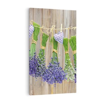 Obraz na płótnie 70x100 - Lawenda kompozycja Kwiaty - lawenda, kwiaty