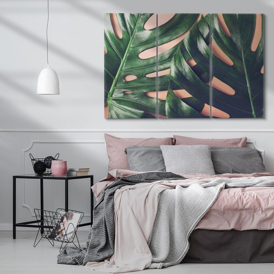 Obraz na płótnie 120x80 - Monstera Liście - monstera, liście
