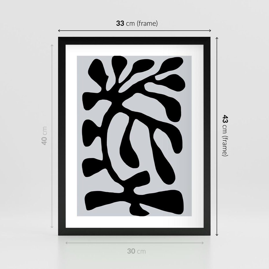 Plakat w ramie 30x40 - Przenikające Refleksje - matisse, sztuka nowoczesna - rama czarna