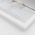 Zestaw obrazy w ramie 50x70 galeria - Białe, praca, biuro, bawełna - rama biała
