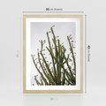 Plakat w ramie 30x40 - Ekskluzywna Roślinność - kaktusy, liście - rama drewno