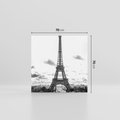 Obraz na płótnie 70x70 - Wieża Eiffla - czarno białe zdjecie, wieża eiffla