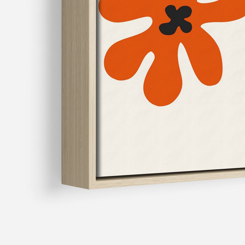 Obraz w ramie 70x100 - Taniec Akwareli - abstrakcyjne wielokolorowe kwiaty, minimalizm - rama drewno