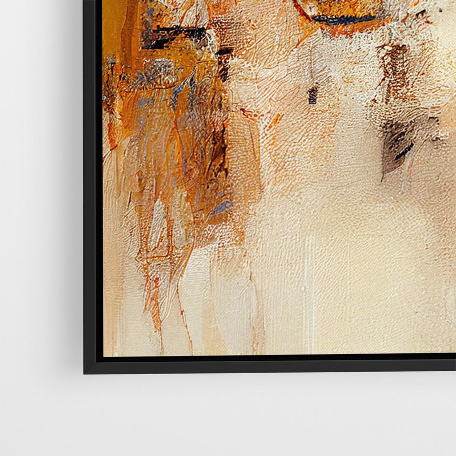 Obraz w ramie 50x70 - Odbicie utraconych barw - abstrakcja, tekstury farb - rama czarna