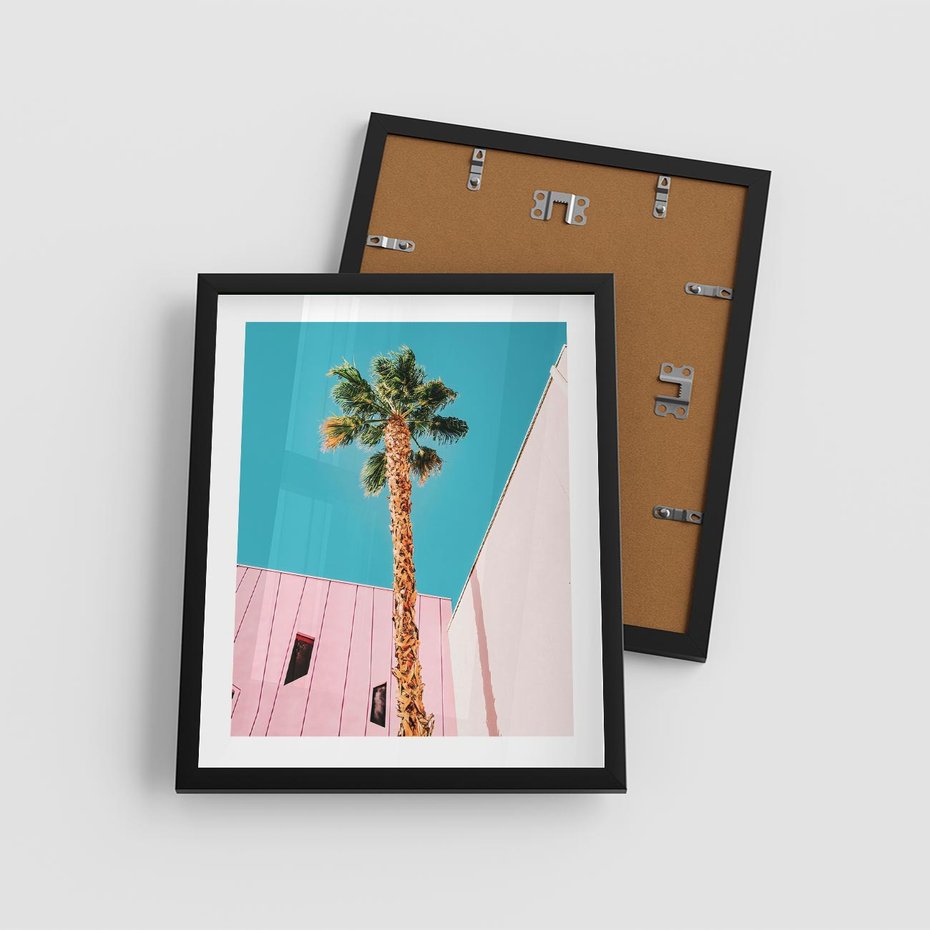 Plakat w ramie 40x50 - Palma w Miami - palma, miami - rama czarna