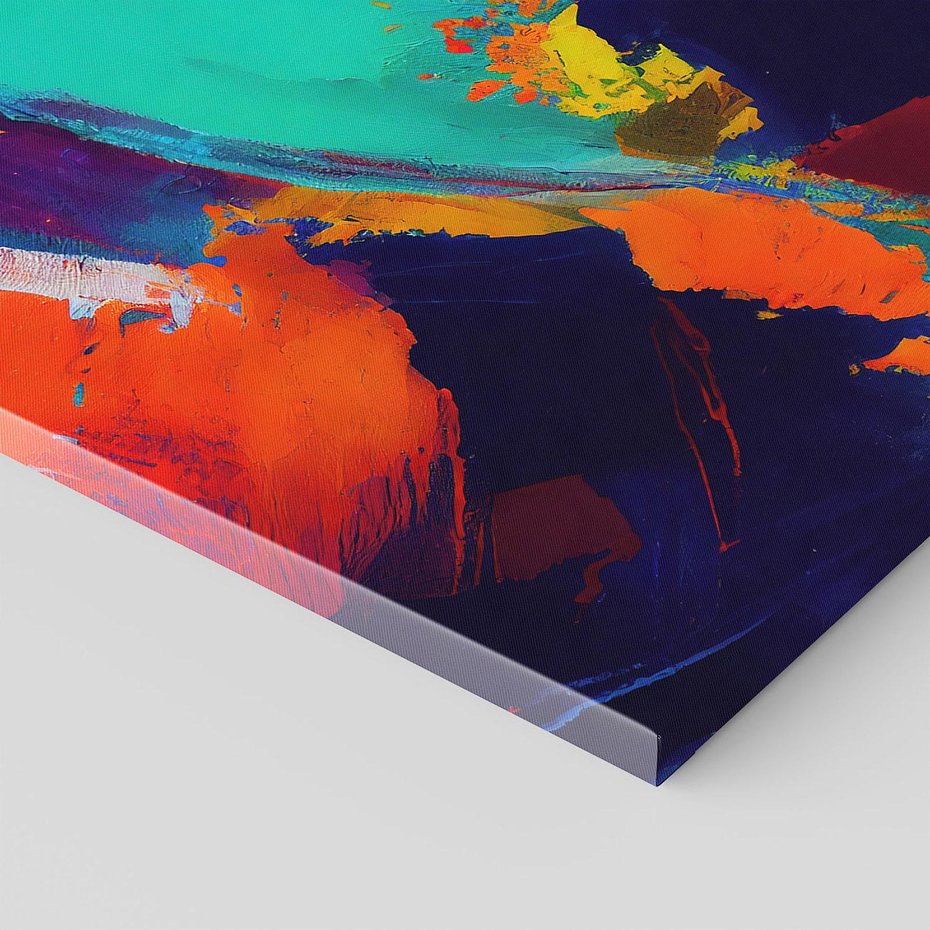 Obraz na płótnie 80x80 - Abstrakcyjne wizje czasu - żywe radosne kolory, plamy kolory