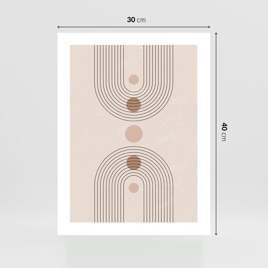 Plakat bez ramy 30x40 - Zgeometryzowane Wizje - boho plakat, minimalizm