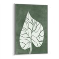 Obraz w ramie 80x120 - Migotliwe Wnętrze Zieleni - zielony plakat, roślinne motywy - rama biała