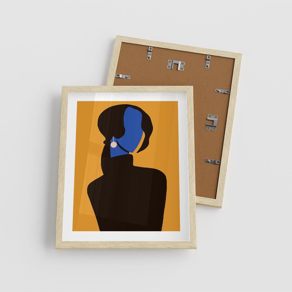 Plakat w ramie 40x50 - Transformacja Form - sztuka nowoczesna, plakat - rama drewno