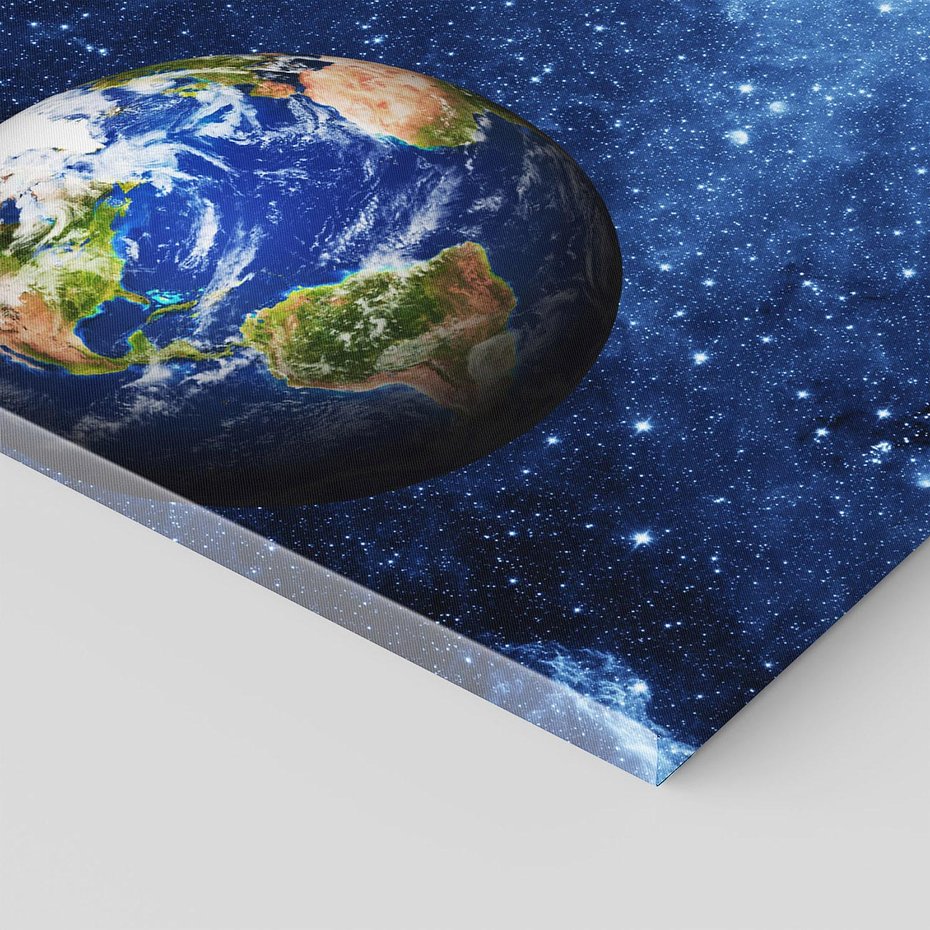 Obraz na płótnie 70x50 - Kosmiczne podróże na Ziemię - kosmos, ziemia