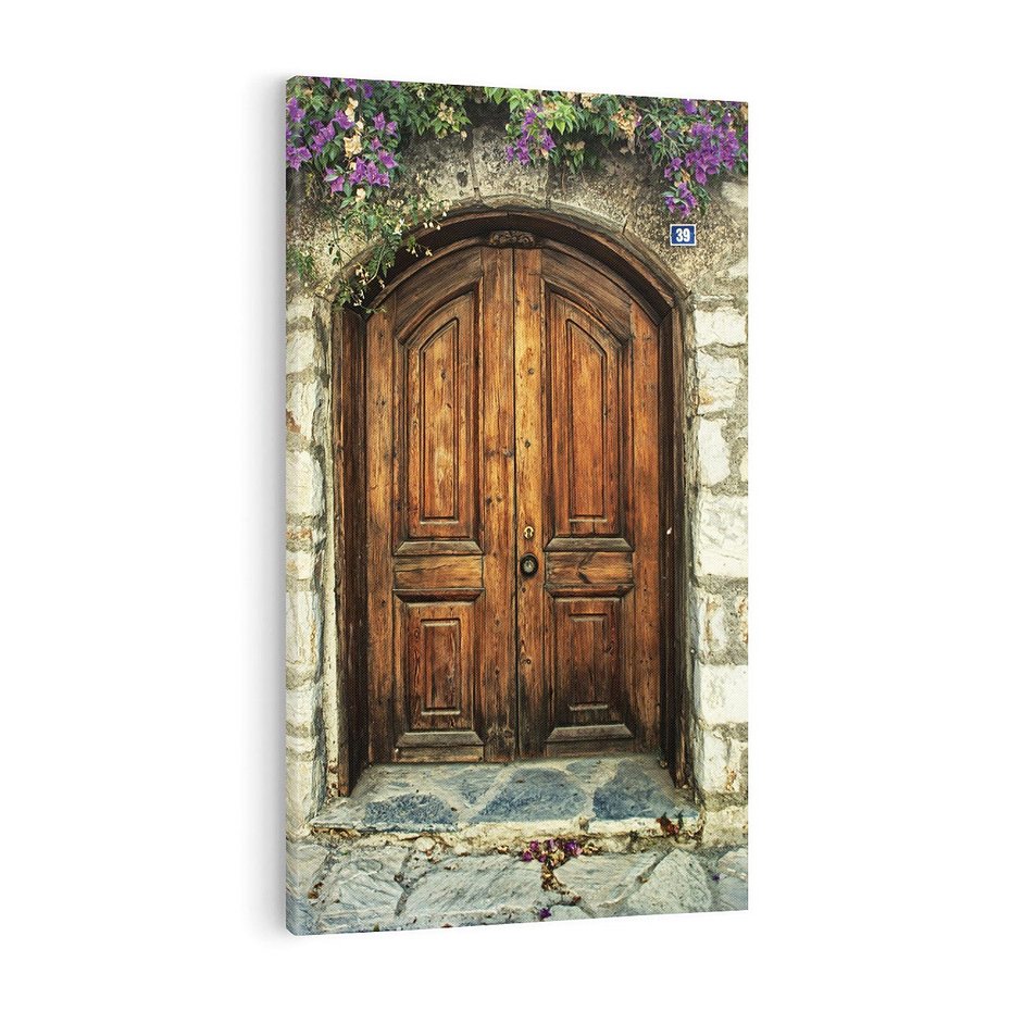 Obraz na płótnie 50x70 - Tajemnicze stare drzwi - stare, drzwi