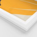 Plakat w ramie 30x40 - Migocące Formy - abstrakcyjny minimalistyczny obraz, żółta papryczka - rama biała