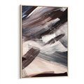 Obraz w ramie 50x70 - Eksploracja Dramaturgii - abstrakcyjny chaos, chatyczne maźnięcia pędzla - rama drewno