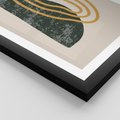 Plakat w ramie 30x40 - Nowoczesne Dialogi Materii - nowoczesny plakat, abstrakcyjne kształty - rama czarna