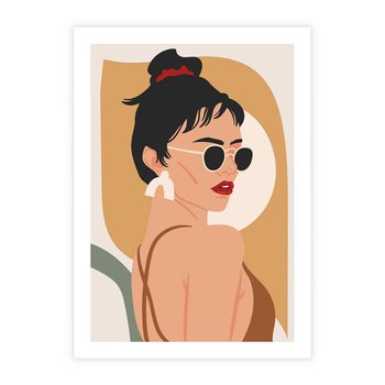 Plakat bez ramy 50x70 - Kobieca Przenikliwość - nowoczesny plakat, styl retro