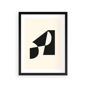 Plakat w ramie 40x50 - Rozświetlony Cień - abstrakcyjna sztuka, geometria - rama czarna